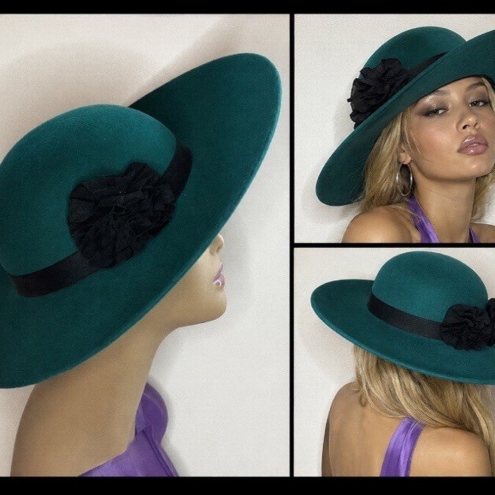 Y2k NWT Vintage Macy's Hat 90's Green Whimsigoth Punk rock Grannycore